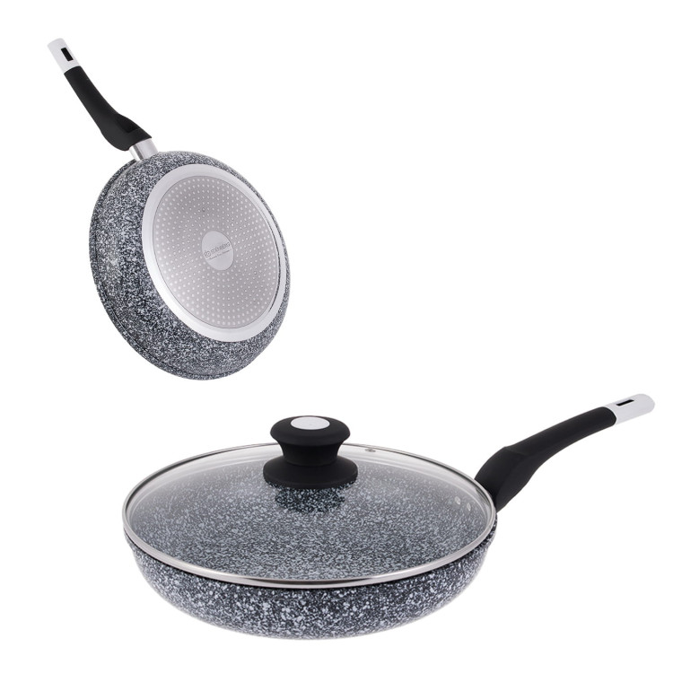 Patelnia granitowa 24 cm indukcja Zilner ZL 7123 ceramiczna z pokrywką Patelnia granitowa 24 cm indukcja Zilner ZL 7123 ceramiczna z pokrywką
