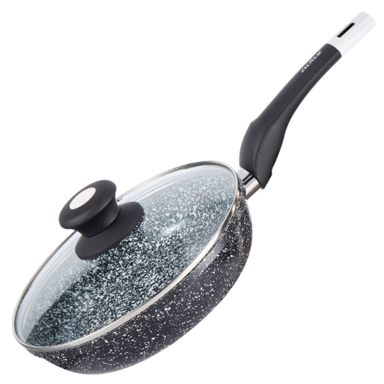 Patelnia granitowa 24 cm indukcja Zilner ZL 7123 ceramiczna z pokrywką Patelnia granitowa 24 cm indukcja Zilner ZL 7123 ceramiczna z pokrywką