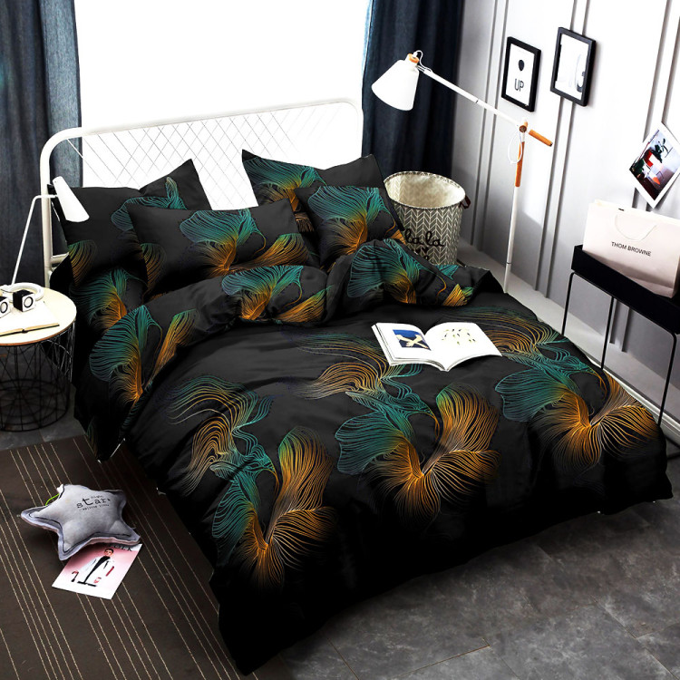 Pościel 160x200 bawełna satynowa 3D Cotton World gruba 3 części 2233