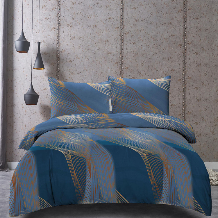 Pościel 200x220 bawełna satynowa 3D Cotton World gruba 3 części 2215