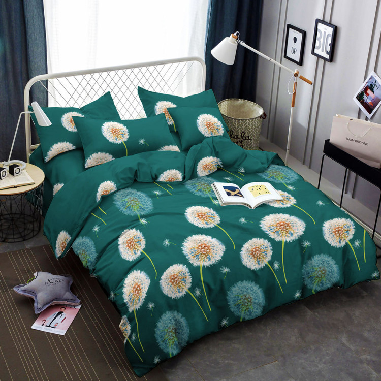 Pościel 140x200 bawełna satynowa 3D Cotton World gruba 2 części 2449 dmuchawce
