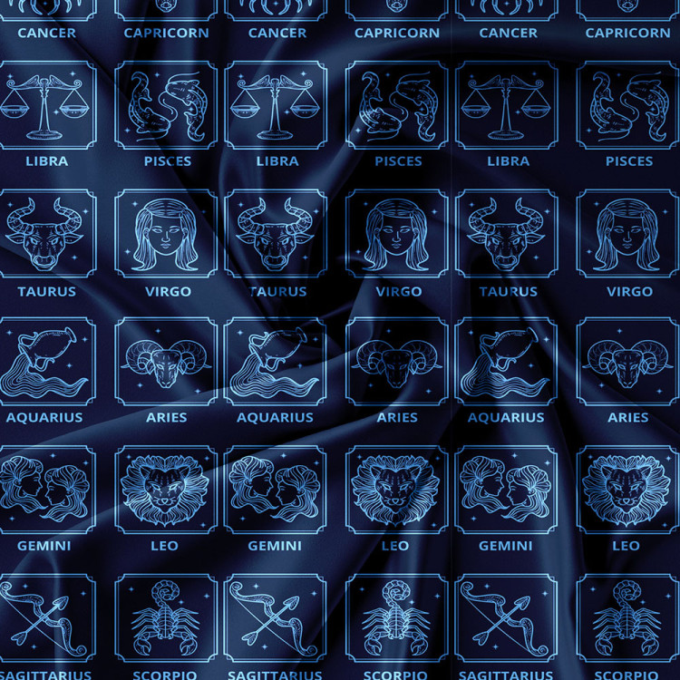 Pościel 160x200 bawełna satynowa 3D Cotton World gruba 3 części 2429 znaki zodiaku