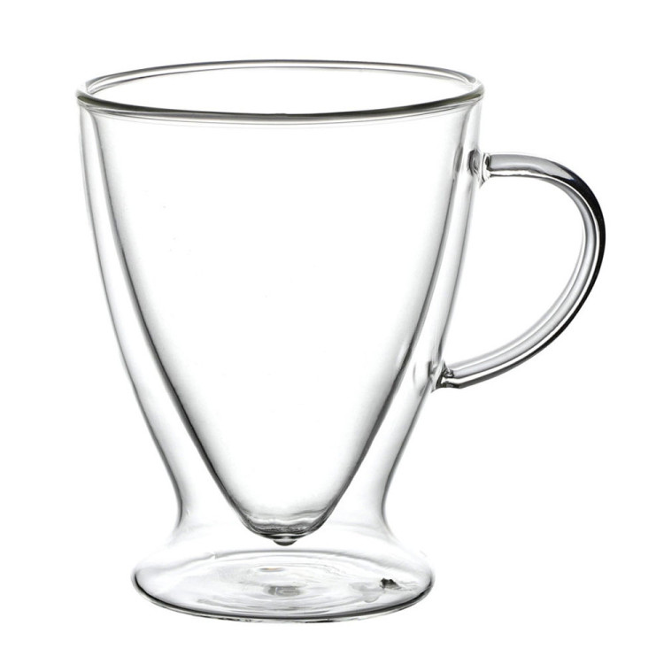 Szklanki termiczne z uchem Malachit 320 ml zestaw 6 szklanek