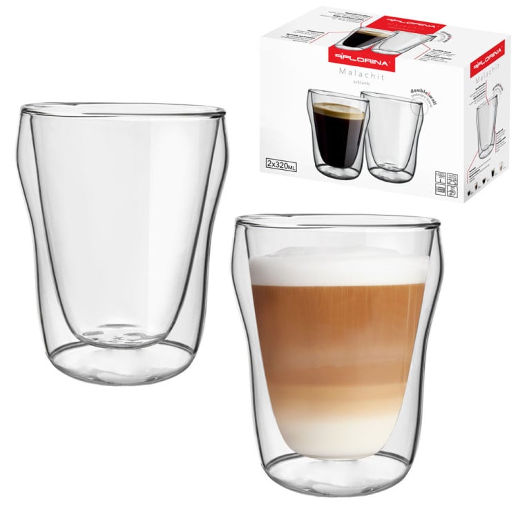 Szklanki termiczne Florina Malachit Cube 320 ml zestaw 2 sztuki