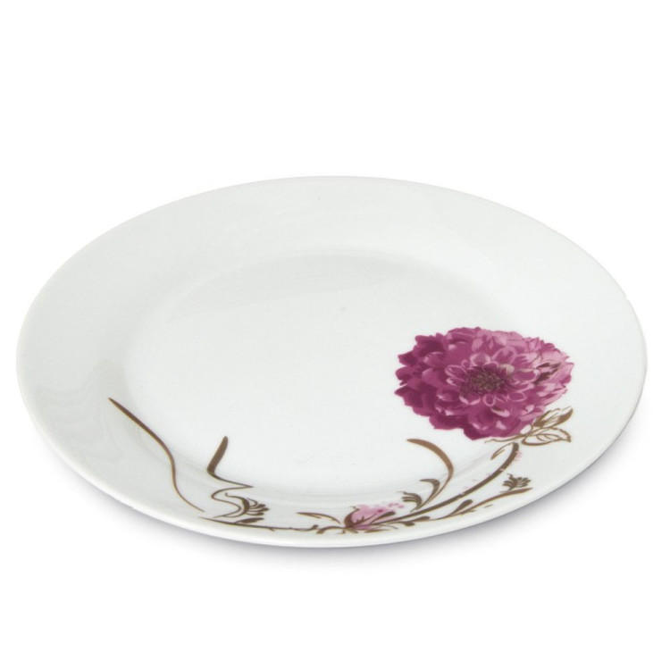Serwis obiadowy porcelana 18 elementów talerze okrągłe dla 6 osób Tragar AR-49 kwiaty