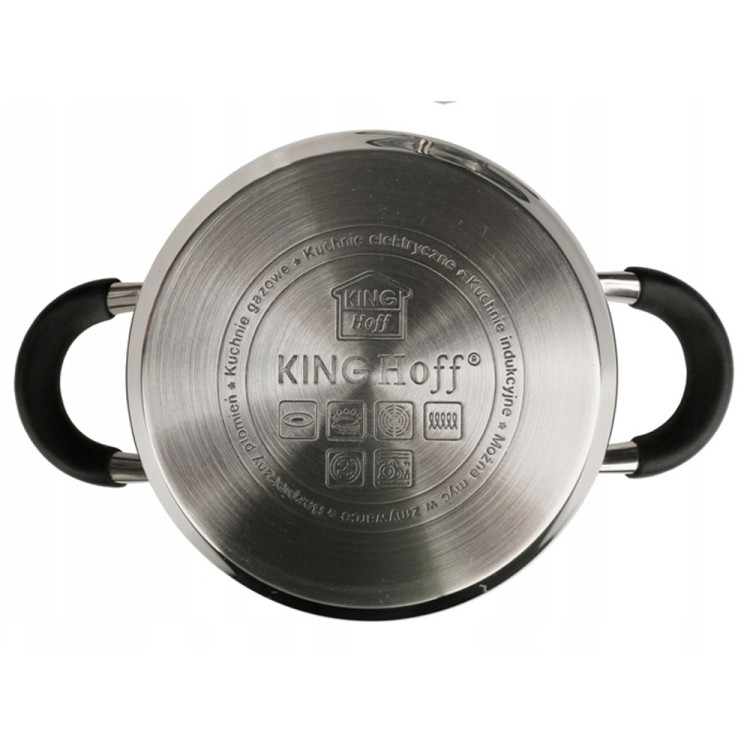 Garnek z pokrywką KingHoff KH 4342 1.5 L stalowy INDUKCJA