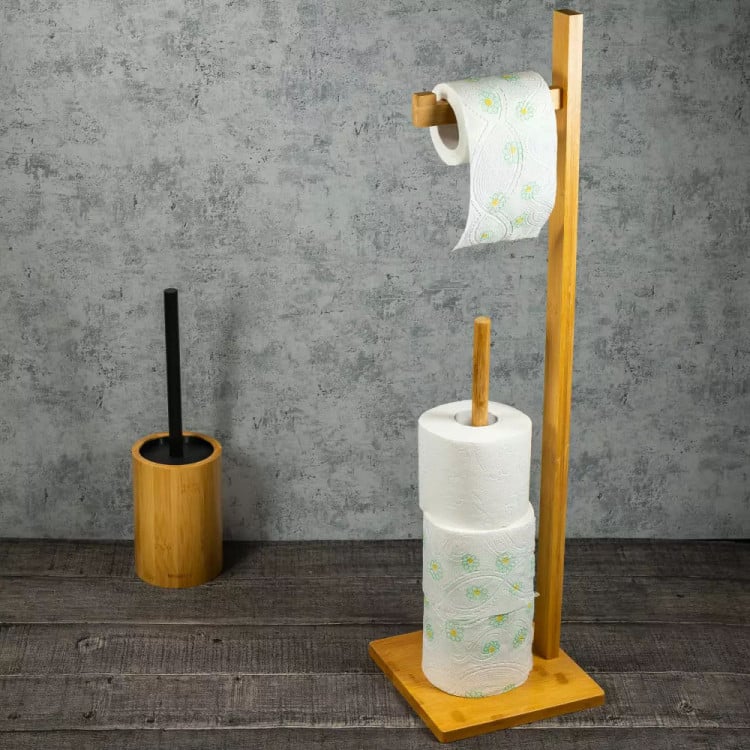 Stojak na papier toaletowy KINGHoff KH 1692 drewniany