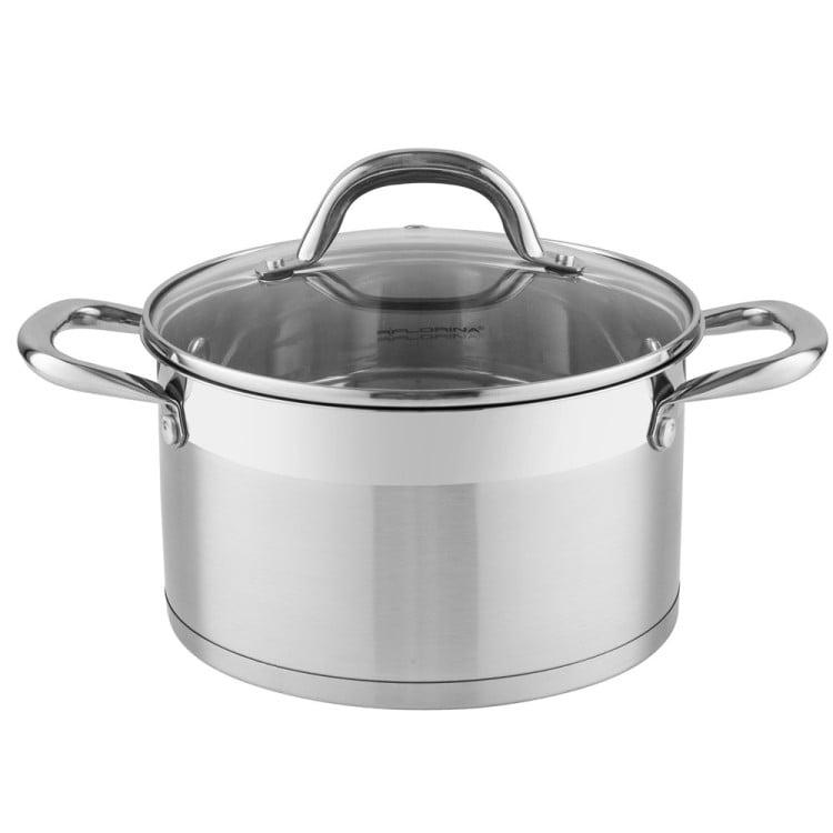 Garnki ze stali nierdzewnej z pokrywkami Florina Barrel 8 elementów komplet