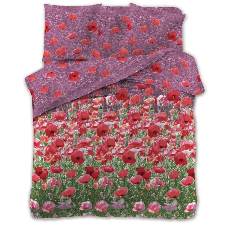 Pościel 140x200 bawełna satynowa 3D Cotton World gruba 2 części 2473 maki