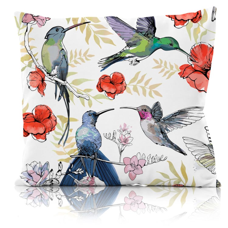 Zestaw 2 poszewek dekoracyjnych 40x40 Faro na poduszkę Elegant 006 kolibry