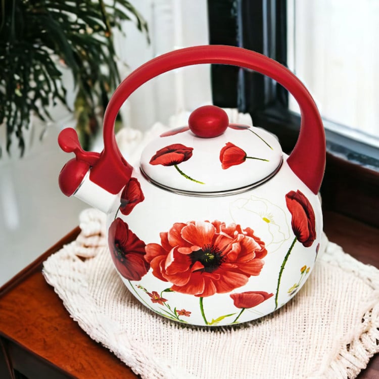 Czajnik tradycyjny z gwizdkiem emaliowany 2,2 litra MeyerHoff Maki