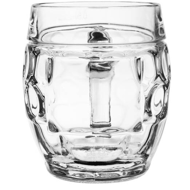 Kufel do piwa baryłka Glasmark 500 ml z uchem szklany