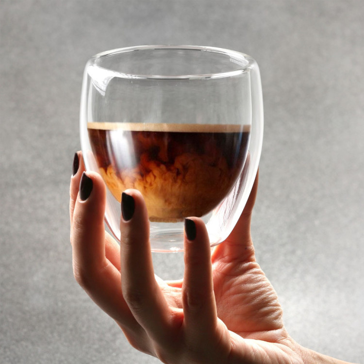 Szklanki termiczne do kawy latte MG Home Renza 280 ml zestaw 6 sztuk do ekspresu