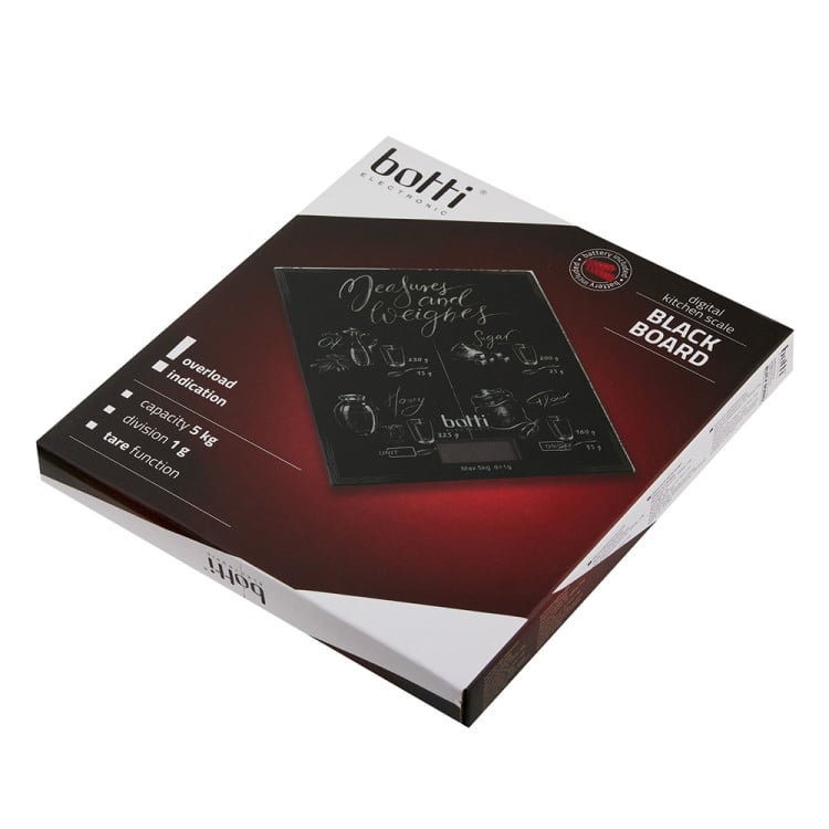Elektroniczna waga kuchenna Botti Electronic Black Board - do 5kg dokładność do 1g