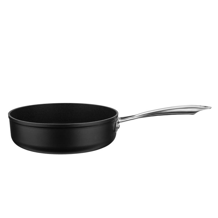 Patelnia aluminiowa głęboka na indukcję i gaz Florina Stix czarna aluminium 24 cm 2,5 l