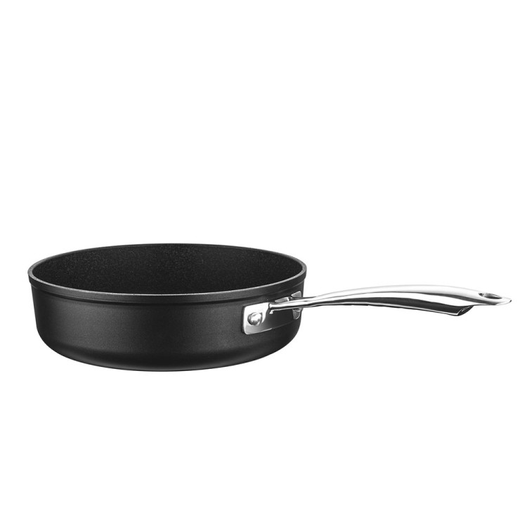Patelnia aluminiowa głęboka na indukcję i gaz Florina Stix czarna aluminium 24 cm 2,5 l