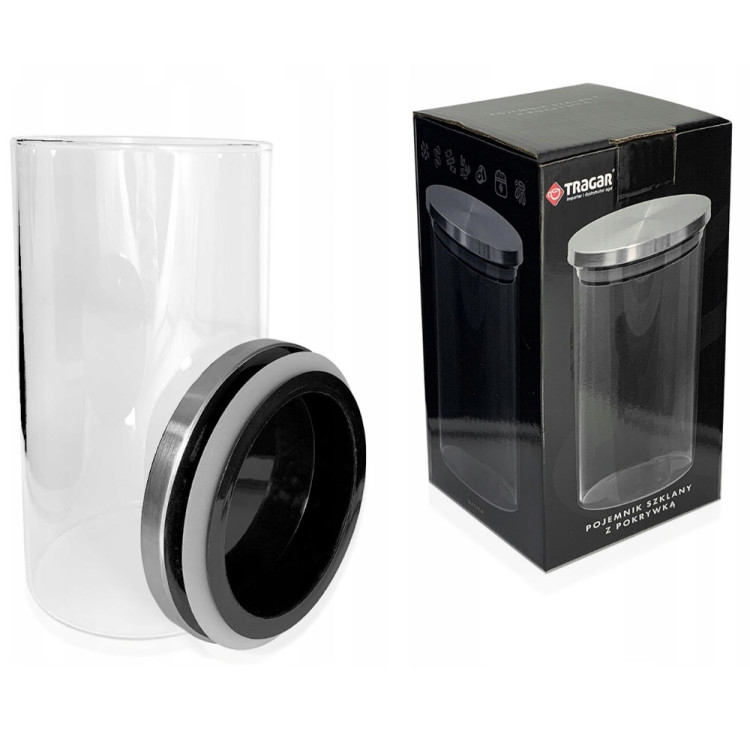 Pojemnik szklany do przechowywania żywności 600 ml z pokrywką Tragar TR-003-A