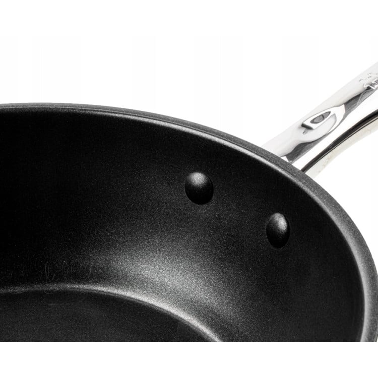 Garnki ze stali nierdzewnej z białym paskiem Hoffner HF 9969 zestaw 12 elementów indukcja gaz