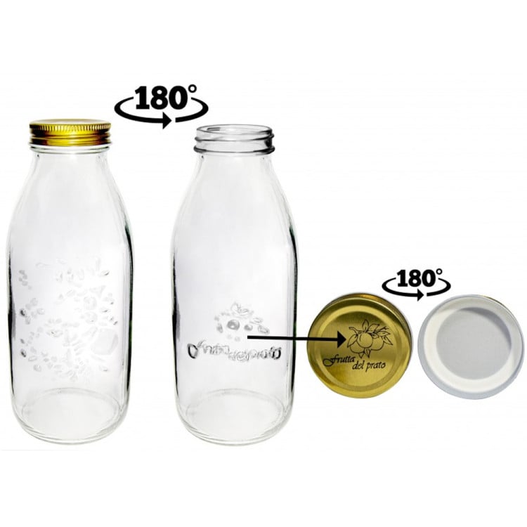 Butelka szklana na wino sok z zakrętką 1000 ml Tragar TR-B 34893 Frutta del Pratto