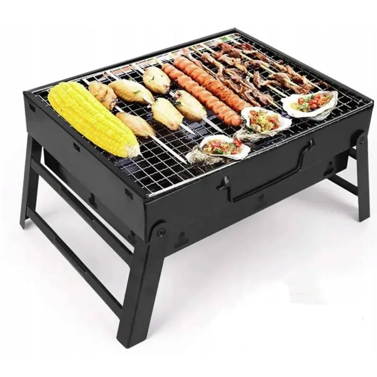 Grill turystyczny przenośny Elitehoff E-6255 czarny składany walizka