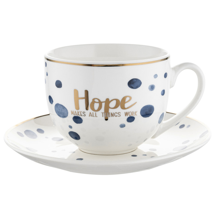 Filiżanka ze spodkiem Florina Mare Hope 240 ml porcelana