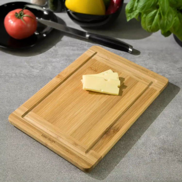 Deska do krojenia 27x19x1.8 cm prostokątna KingHoff KH 1136 drewniana kuchenna