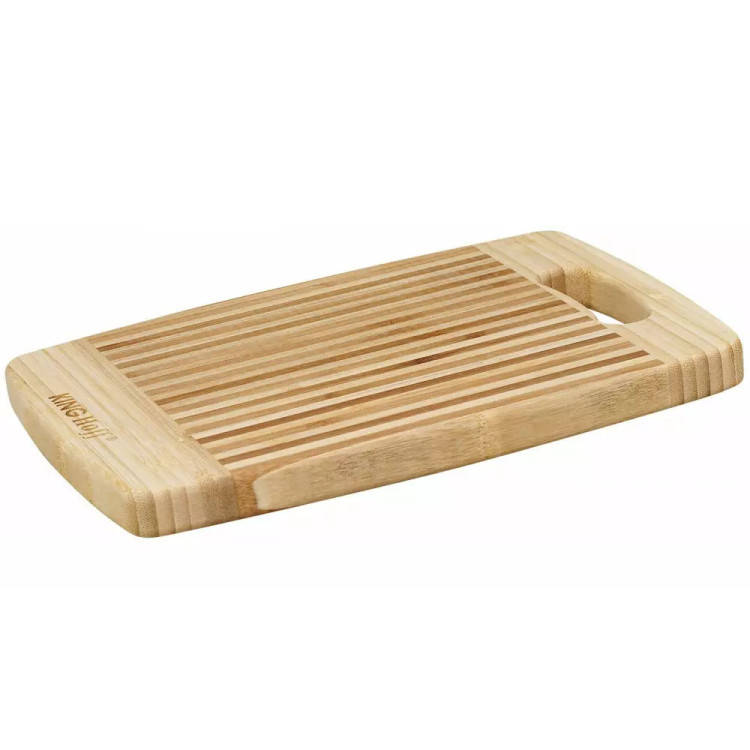 Deska do krojenia 27x19x1.8 cm prostkątna KingHoff KH 1137 drewniana kuchenna z uchwytem