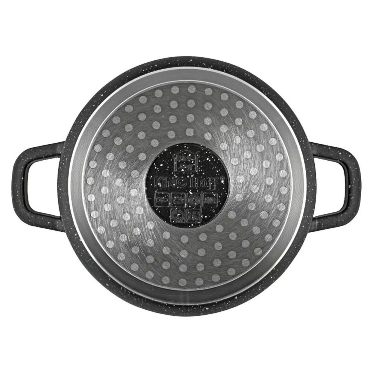 Garnek marmurkowy 4.5 l z pokrywką Kinghoff KH 1595 indukcja gaz