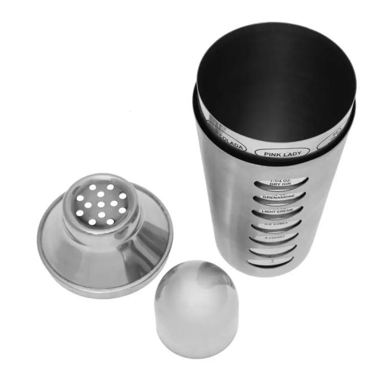 Shaker barowy z recepturami KingHoff KH 1393 do drinków i koktajli 600ml