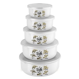 Pojemniki emaliowane miski...