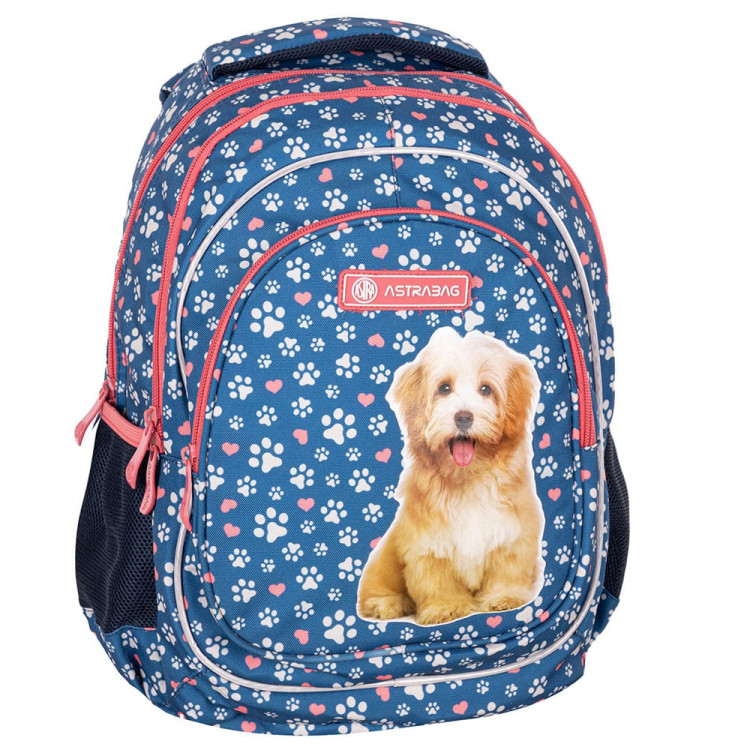 Plecak szkolny 3 komorowy 39x28x15 cm Astrabag Cute Puppy AB330