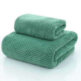 Ręczniki kąpielowe 70x140 i 35x75 cm Cotton World zestaw 2 ręczników zielone