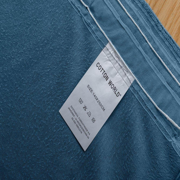 Zasłony zaciemniające na taśmie Cotton World Velvet na taśmie 140x250 cm turkusowe