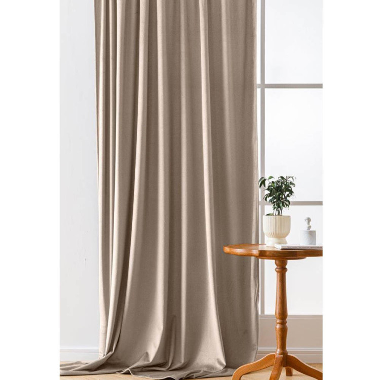 Zasłony zaciemniające na taśmie Cotton World Velvet na taśmie 140x250 cm latte