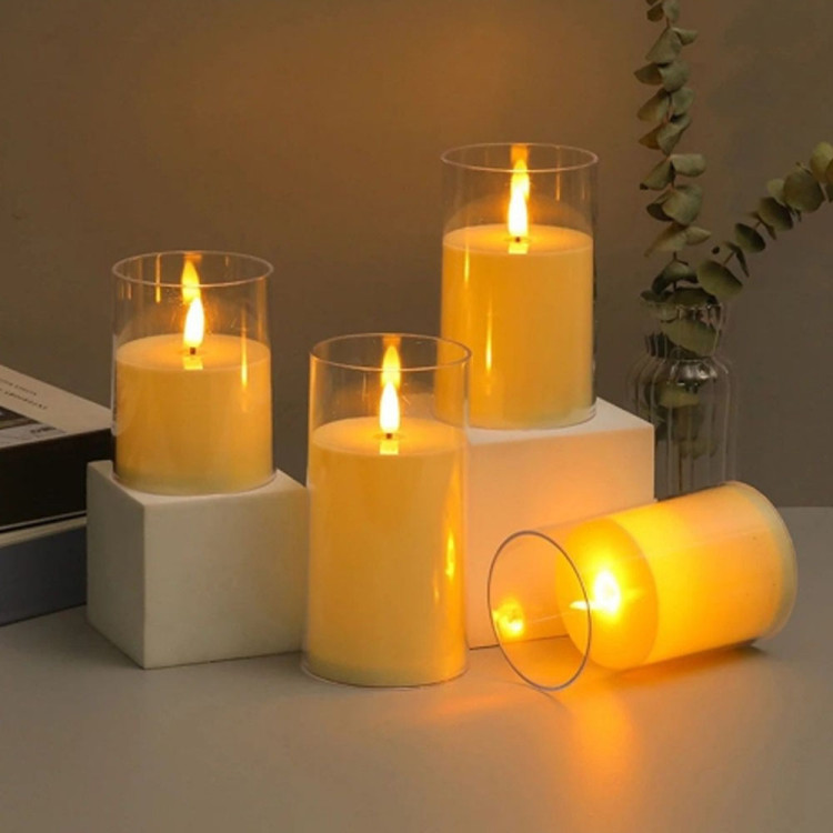 Świeczki LED 10x7.5 cm świeczka w obudowie wkłady LED do zniczy