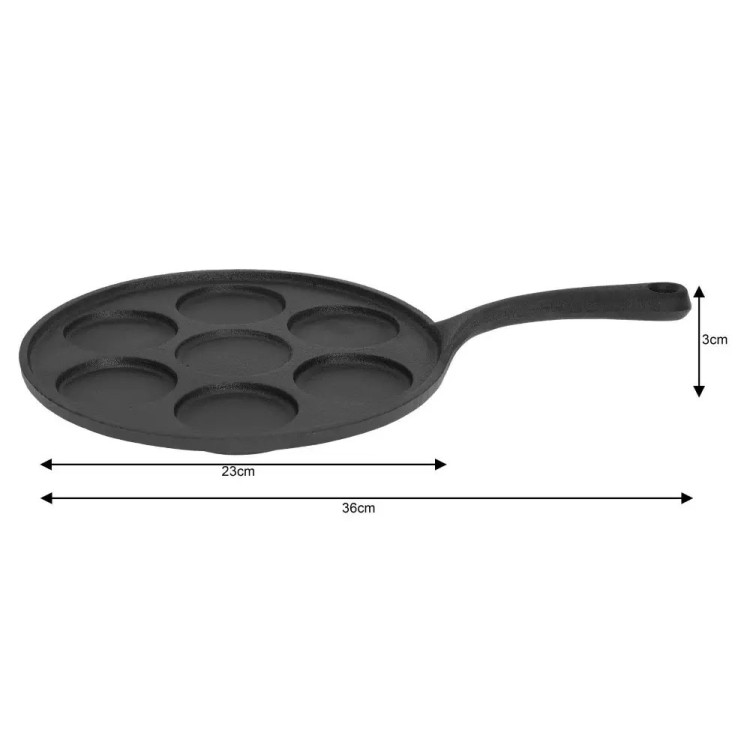 Patelnia żeliwna indukcyjna KingHoff KH 1263 do jajek placków 23 cm