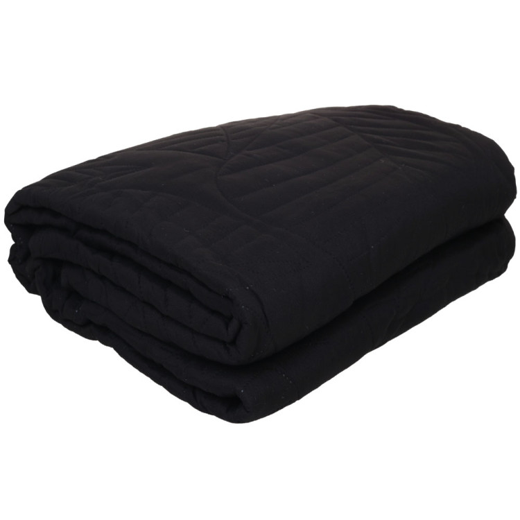 Narzuta na łóżko pikowana 170x210 cm Cotton World czarna 2619