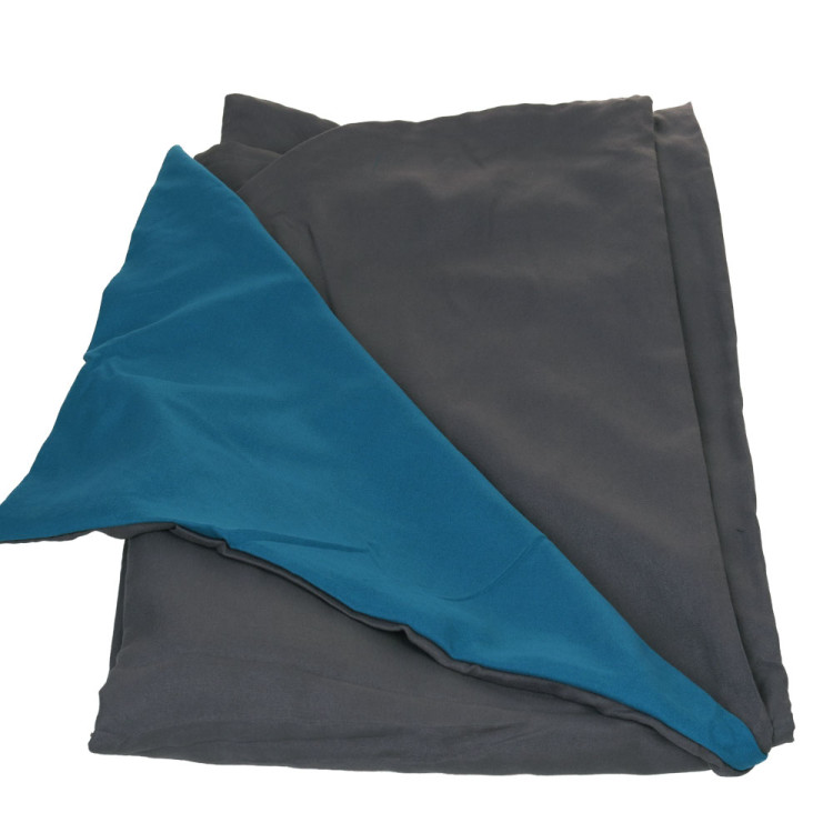 Pościel dwustronna 140x200 mikrofibra Cotton World 2 części 2484 szaro-turkusowa
