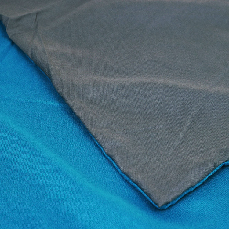 Pościel dwustronna 140x200 mikrofibra Cotton World 2 części 2484 szaro-turkusowa