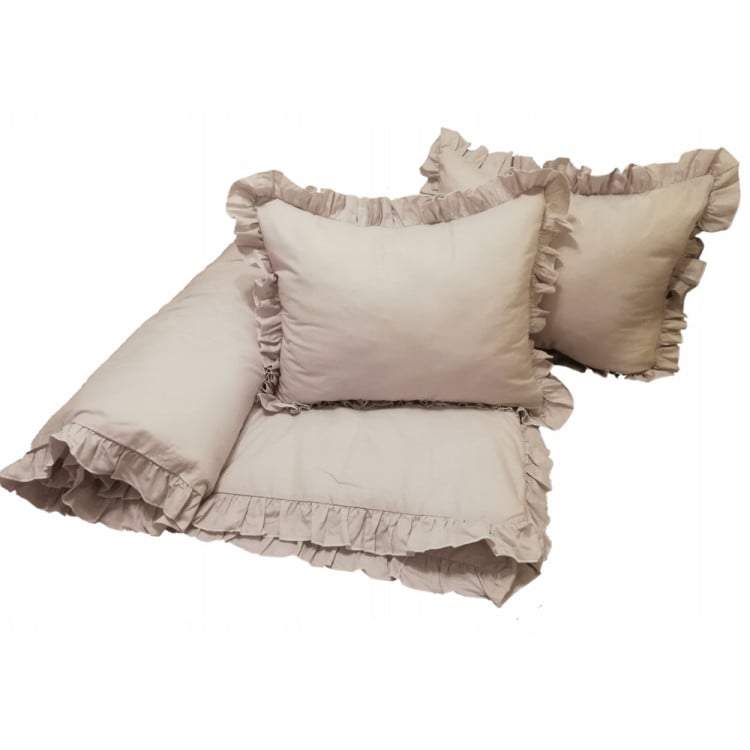 Pościel z falbanką 220x200 mikrofibra Cotton World 3 części 2592 beżowy