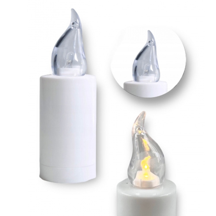 Wkład LED do znicza 3.7x 10.5 cm biały ciepły płomień Grande Milo