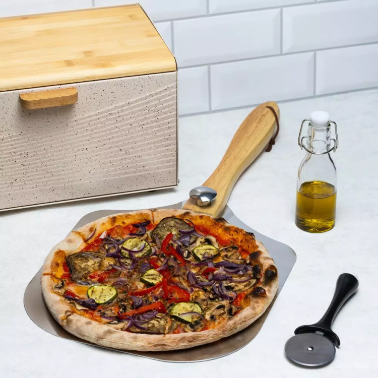 Łopatka do pizzy stalowa szufla duża taca 30.5 cm kwadratowa Kinghoff KH 7641