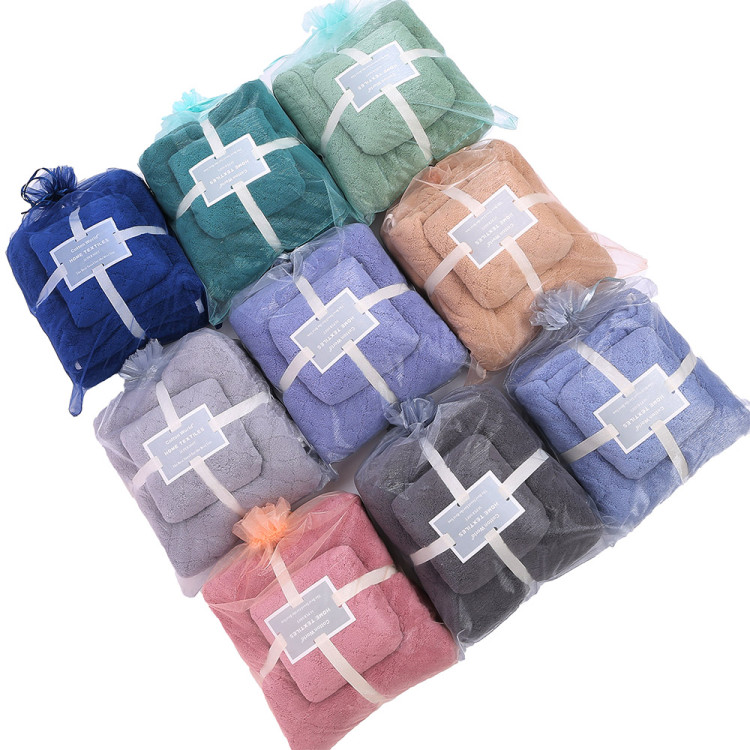 Ręczniki kąpielowe 70x140 i 35x75 cm Cotton World zestaw 2 ręczników granatowe