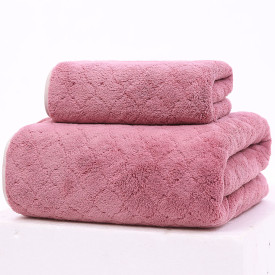 Ręczniki kąpielowe 70x140 i 35x75 cm Cotton World zestaw 2 ręczników różowe