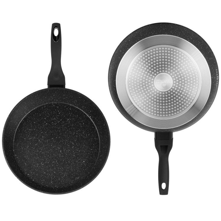 Patelnia marmurowa głęboka 20 cm Edenberg EB 5704 czarna indukcja gaz