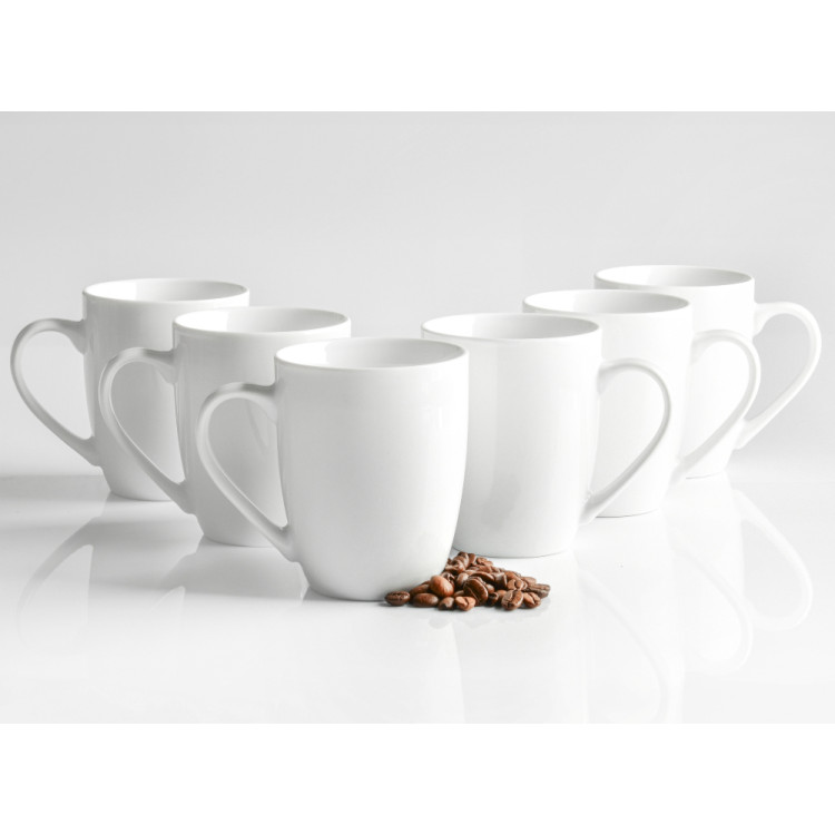 Zestaw 6 kubków ceramicznych białych Glasmark Bruno 300 ml