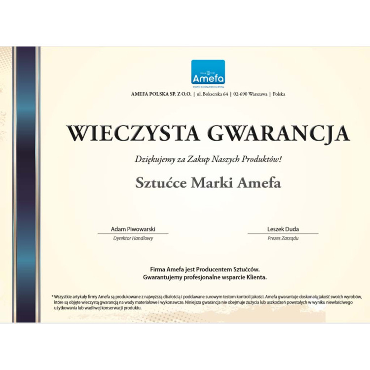 Widelec obiadowy Palmon 8410 Amefa, stołowy 1 szt stal 18/10 Widelec obiadowy Palmon 8410 Amefa, stołowy 1 szt stal 18/10