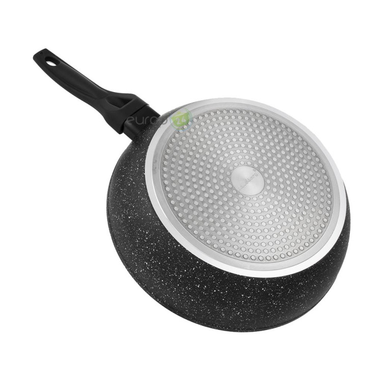 Patelnia głęboka z pokrywką 18 cm mała Krisberg KR 2676 powłoka marmurkowa indukcyjna gaz