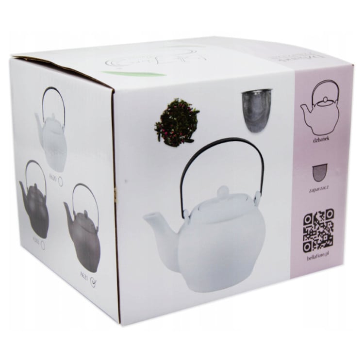 Dzbanek z zaparzaczem 900 ml imbryk szary Tragar Bella Fiore A 621