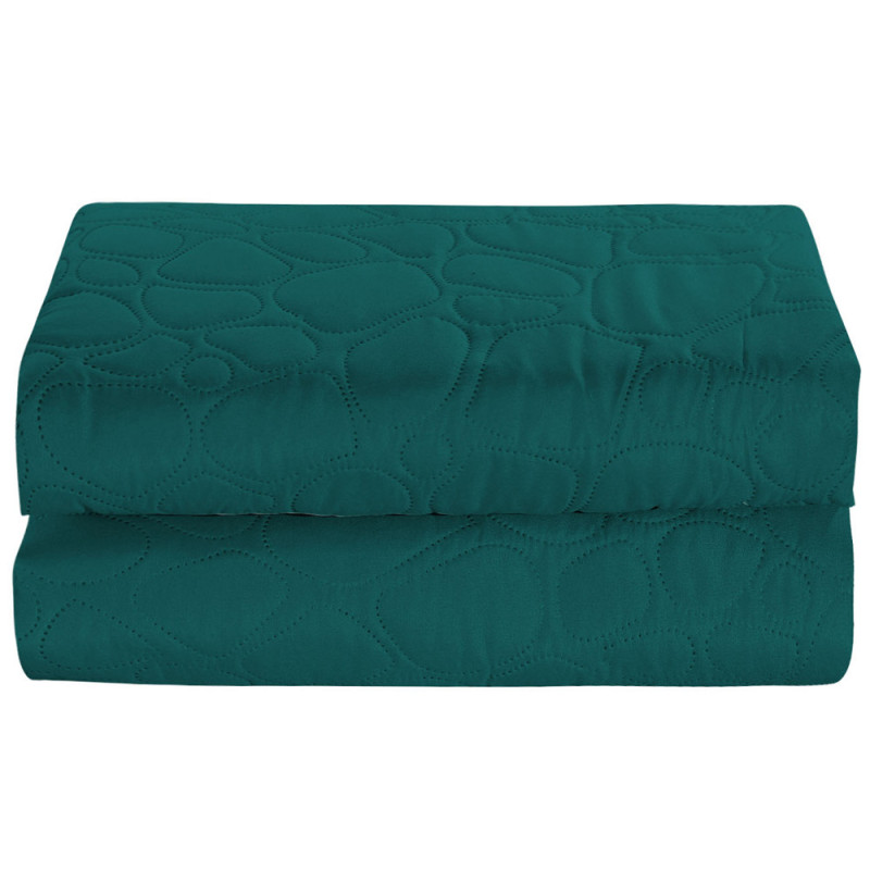 Narzuta na łóżko pikowana 200x220 cm Cotton World ciemna zieleń 2614